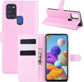 Book Case - Samsung Galaxy A21s Hoesje - Pink