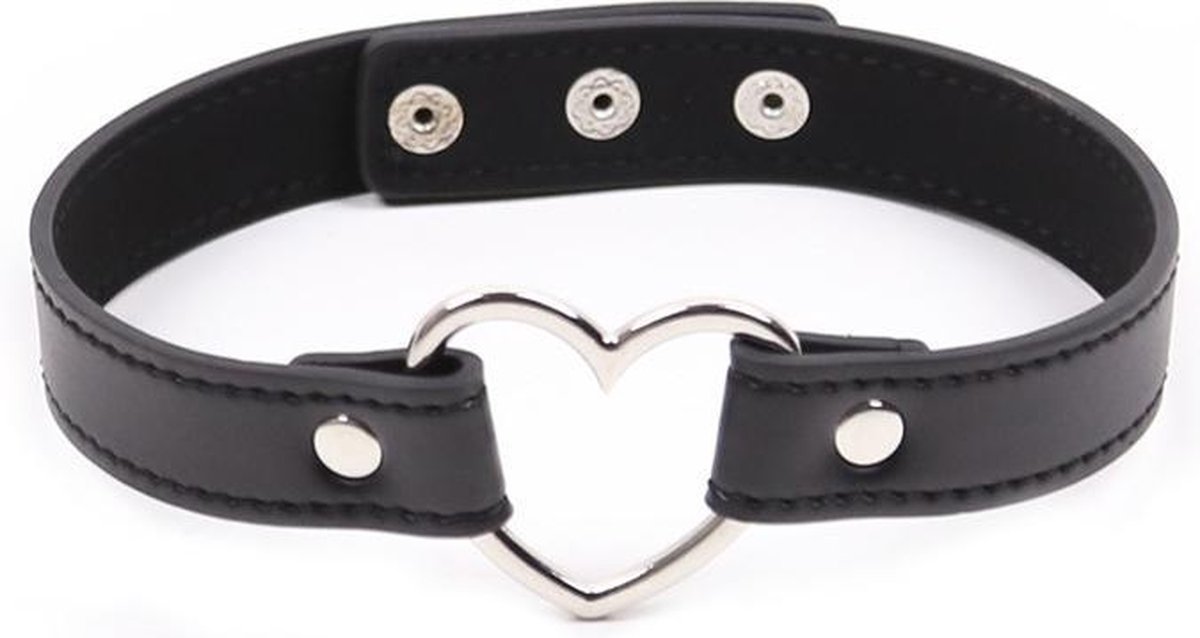 Kinky Secrets BDSM Scene Girl Choker Met Hartvorm Voor Een Extra Sexy Look