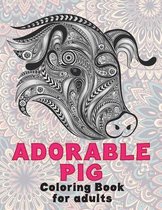 Adorable Pig - Coloring Book for adults