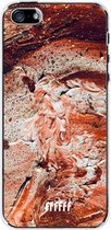 iPhone SE (2016) Hoesje Transparant TPU Case - Orange Red Party #ffffff