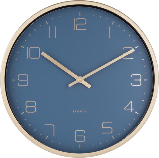 Horloge murale Karlsson Clock - Bleu élégance - 30 cm