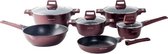 Kookpottenset  10-Delig/ Burgundy-Rood "Mischler Cook DB1010"