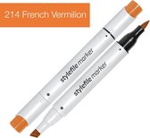 Stylefile Marker Brush - French Vermilion - Hoge kwaliteit twin tip marker met brushpunt