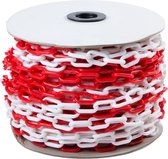 Afzetketting - Rood / Wit - 10 milimeter - lengte 25 meter