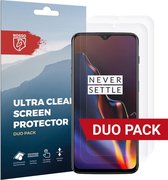 Rosso Screen Protector Ultra Clear Duo Pack Geschikt voor OnePlus 6T | Folie | 2 Stuks