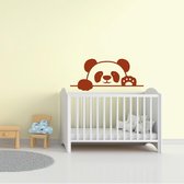 Muursticker Pandabeer -  Bruin -  140 x 60 cm  -  alle muurstickers  baby en kinderkamer  dieren - Muursticker4Sale
