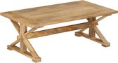 Salontafel  Massief hout-  koffietafel (Incl LW 3D Klok) coffee table woonkamertafel