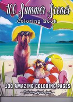 100 Summer Scenes Coloring Book - Coloring Book Cafe - Kleurboek voor volwassenen