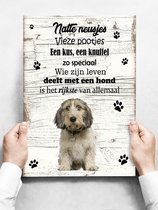 Wandbord hond: Petit Basset Griffon Vendéen - 30 x 42 cm