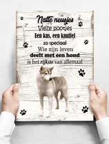 Wandbord hond: Groenlandhond - 30 x 42 cm