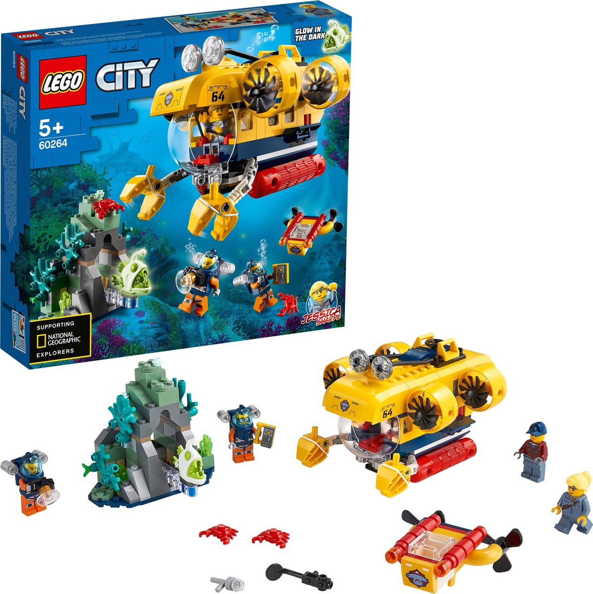 LEGO City 60377 Bateau d'Exploration Sous-Marine - 5 ans +
