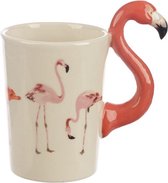 Beker handvat flamingo-