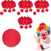 Relaxdays 100 x clownsneus rood - clowns neus kinderen & volwassenen - neus clown