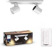 Philips Hue Runner Opbouwspot - White Ambiance - GU10 - Wit - 2 x5,5W - Bluetooth