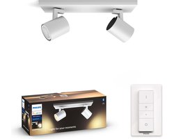 Philips Hue Runner Opbouwspot - White Ambiance - GU10 - Wit - 2 x5,5W - Bluetooth