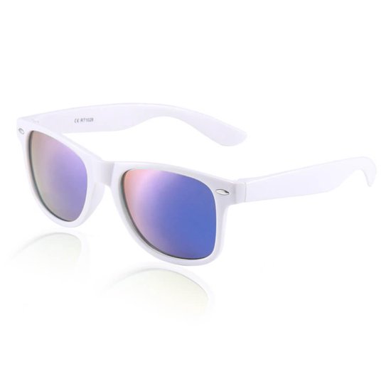 Wayfarer white | trendy zonnebril en goedkope zonnebril (UV400 bescherming  - hoge... | bol.com