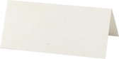 30x stuks Creme plaatskaarten 9 cm voor bruiloft/diner - bruiloft zitplaatsen naamkaartjes