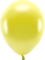 100x Gele ballonnen 26 cm eco/biologisch afbreekbaar - Milieuvriendelijke ballonnen - Feestversiering/feestdecoratie - Geel thema - Themafeest versiering