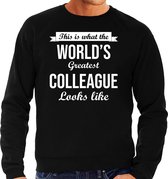 Worlds greatest colleague cadeau sweater zwart voor heren L