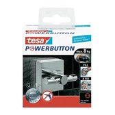 TESA Powerbutton Deluxe dubbele haak - vierkant - metaal - 8 kg