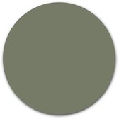 Ronde muursticker effen kleur - WallCatcher | 60 cm | Behangsticker Army Green wandcirkel