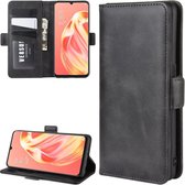 Voor OPPO A91 Dual-side magnetische gesp horizontale Flip PU lederen tas met houder & kaartsleuven & portemonnee (zwart)