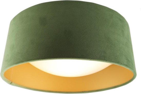 Olucia Dewy - Plafondlamp - Goud/Groen - E27 | bol.com