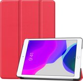 LUQ® iPad 10.2 (2019) Cover Book Case Housse pour tablette - Rouge