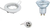 LED Spot Set - OSRAM Parathom PAR16 927 36D - GU10 Fitting - Dimbaar - Inbouw Rond - Glans Wit - 5.5W - Warm Wit 2700K - Kantelbaar Ø82mm