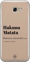 Samsung A5 2017 hoesje siliconen - Hakuna matata | Samsung Galaxy A5 2017 case | Bruin/beige | TPU backcover transparant