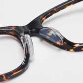 Plaquettes de nez antidérapantes - Convient aux lunettes - Plaquettes de nez transparentes - Transparent - 2 pièces - 1 jeu - Convient pour 1 lunettes