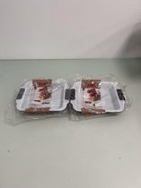 Ovenschaal grijs/zwart (set van 2)