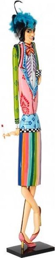 Decoratief Beeld - De Vrolijke Weduwe Lydia - Kunststof - Tom's Drag - Multicolor - 1 X 170 Cm