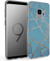 iMoshion Design voor de Samsung Galaxy S9 hoesje - Grafisch Koper - Blauw / Goud