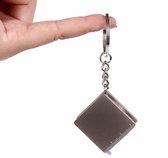 Porte-clés ruban à mesurer - Mini porte-clés ruban à mesurer - 70 cm - Argent