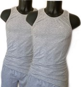 Embrator 2-pack mannen Tank-Top ronde hals licht grijs melange M