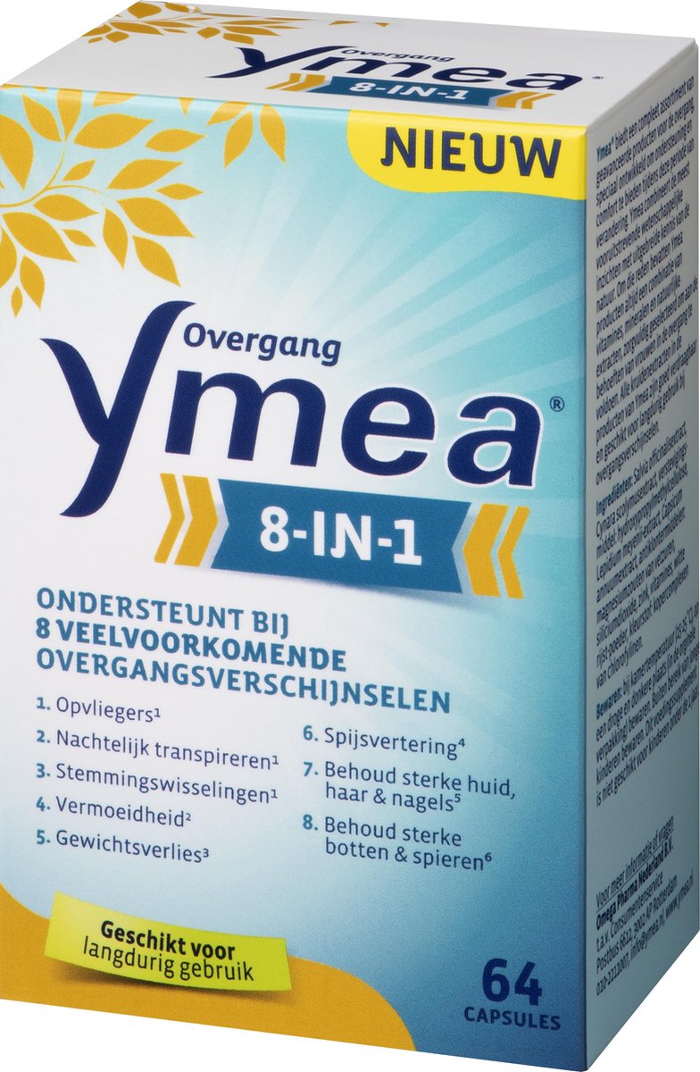 Ymea Overgang 8 in 1 Ondersteunt bij 8 overgangsverschijnselen Overgang tabletten...