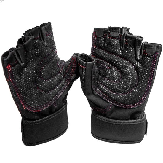 AWEMOZ Fitness Handschoenen - Sport Handschoenen - Fitness - Zwart - Maat M - Cadeau voor Mannen en Vrouwen - AWEMOZ