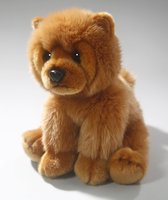 Pluche bruine Chowchow hond knuffel 25 cm - Honden huisdieren knuffels - Speelgoed voor kinderen