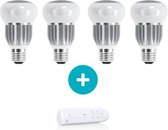 BukkitBow - LED Lamp - Set van 4 LED Lampen - Met afstandsbediening - Dimmer