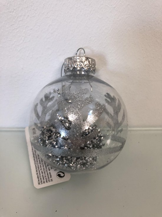 Kerstballen zilver ( 9 stuks ) bol
