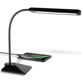 LifeGoods Bureaulamp - LED - Verstelbaar -  Dimbaar - USB Aansluiting - Wit en Warm Licht - Zwart