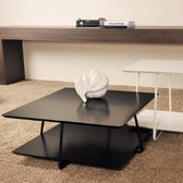 Wit gepoederlakte metalen salontafel met wit blad in MDF  60x60 cm - DL17-JAZZY-S-WT