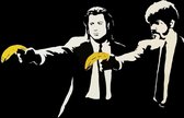 BANKSY Pulp Fiction Bananas Canvas Print