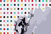 BANKSY Rat Spots Damien Hirst Canvas Print