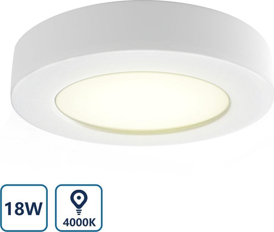 Aigostar LED Plafondlamp - Ceiling lamp - 18W - 4000K - Ø 227 mm