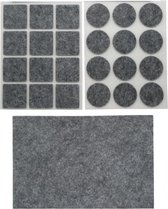 Antikras vilt / meubelvilt grijs - 100x delig - meubel viltjes