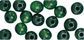 Groene hobby kralen van hout 10mm - 104 stuks - DIY sieraden maken - Kralen rijgen hobby materiaal