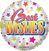 Folie ballon Best wishes, 45 centimeter