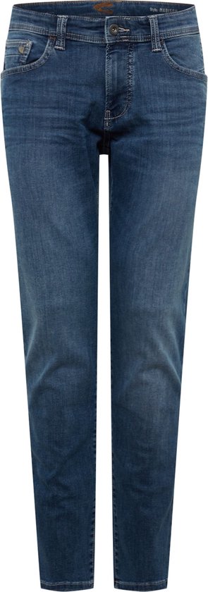 camel active Slim Fit Organic Cotton-Mix Jeans - Maat menswear-34/32 - Blauw
